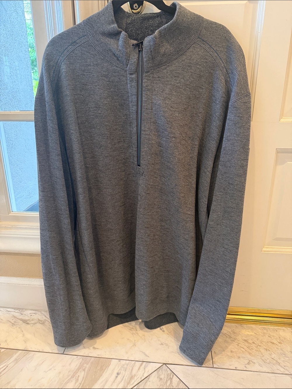 Tommy Bahama Charcoal Gray Half-Zip Sweater